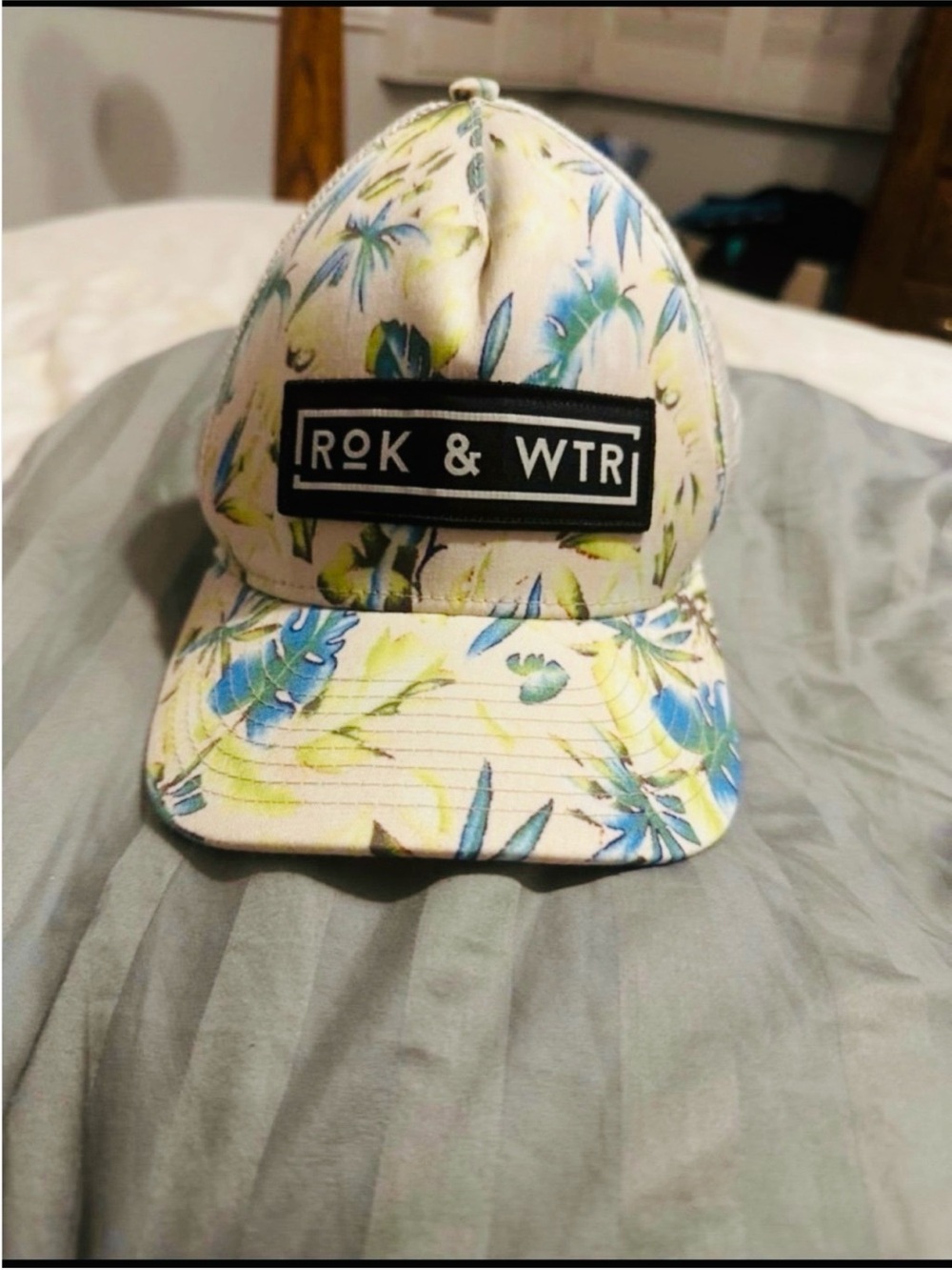 Trucker Hat Floral Snapback Mesh Cap Summer Beach Adjustable